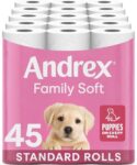 Andrex Family Soft Toilet Tissue 45 Rolls, FSC Certified